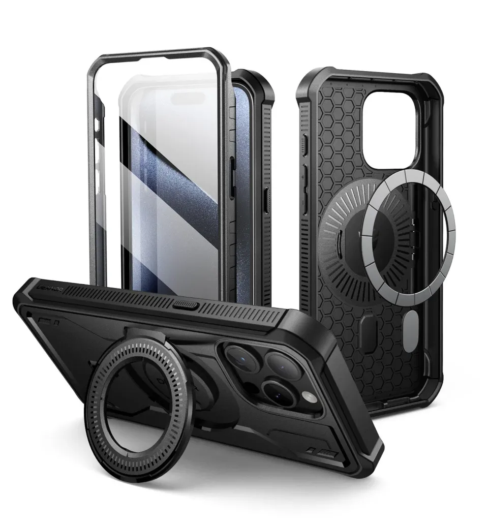 Dexnor iPhone 15 Pro Max custodia MagSafe nera rugged