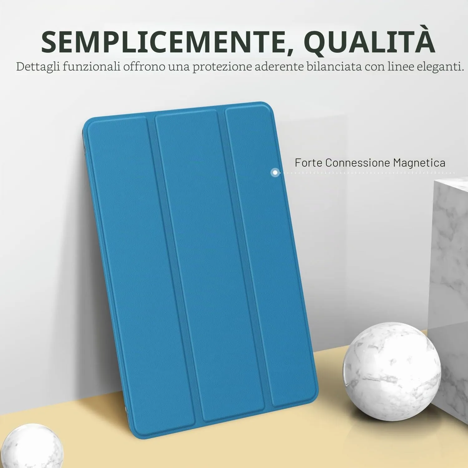 MoKo Cover iPad Mini 5 7,9" Blu Pavone trifold