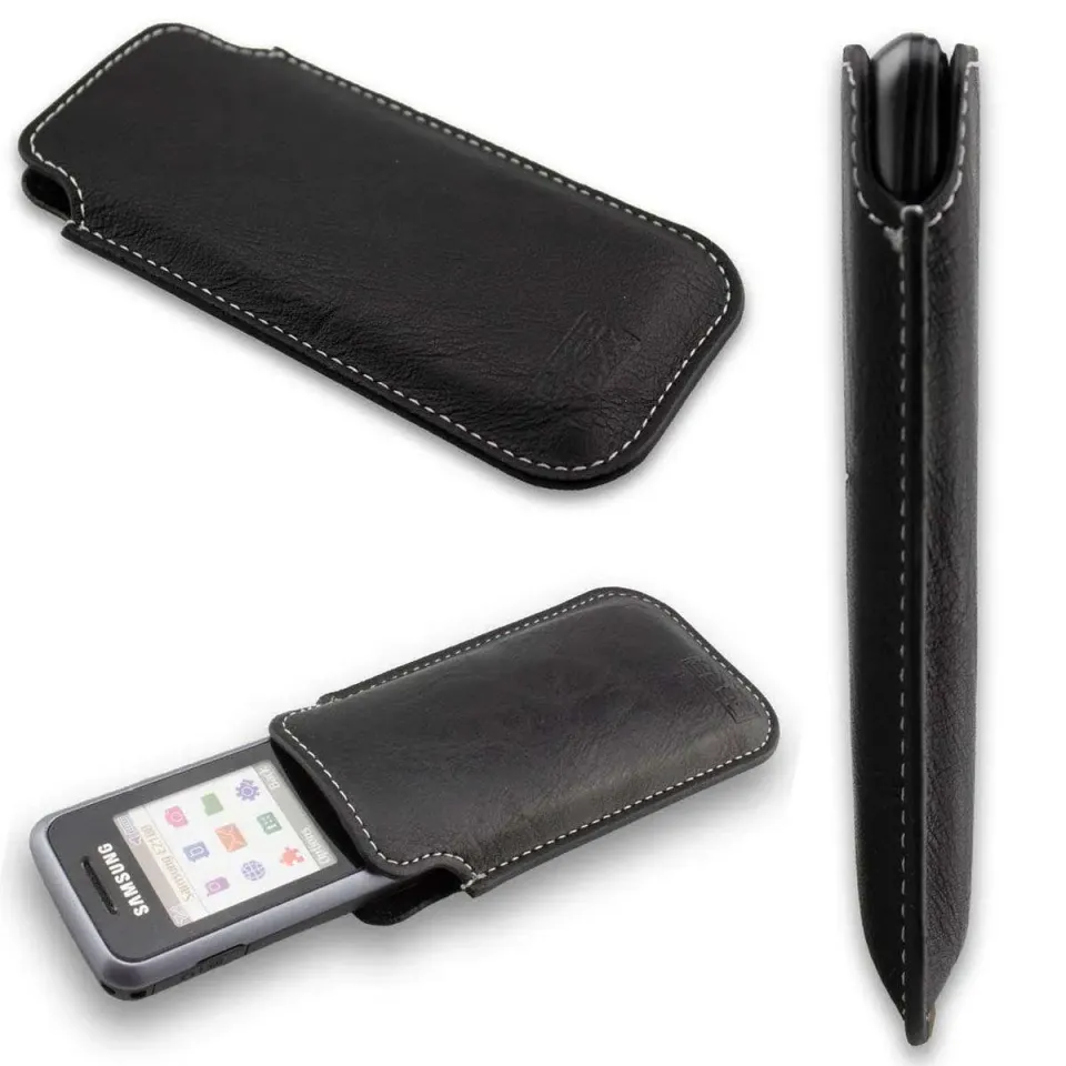 caseroxx Business-Line E2100 custodia tasca nera ecopelle