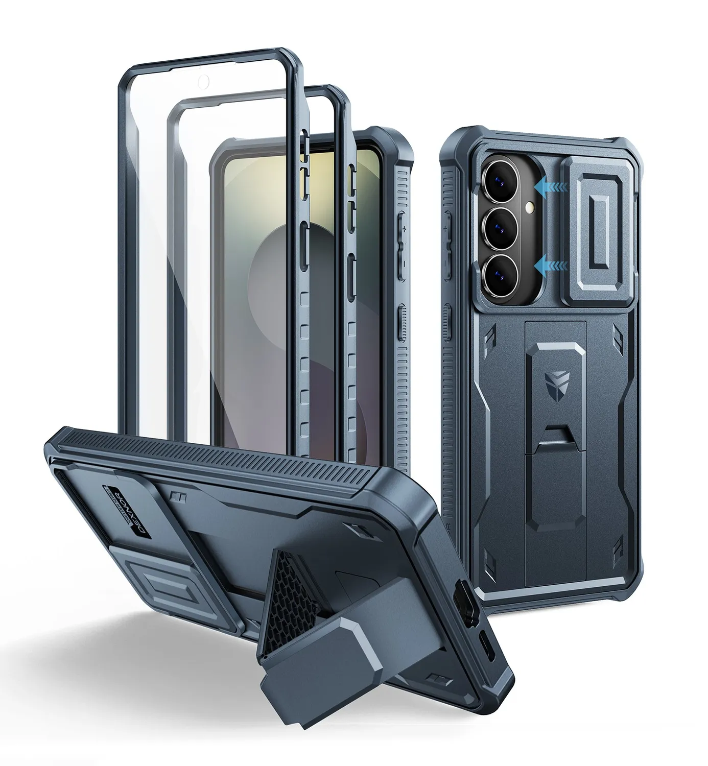 Dexnor Galaxy S26 Plus cover nera con copricamera antiurto