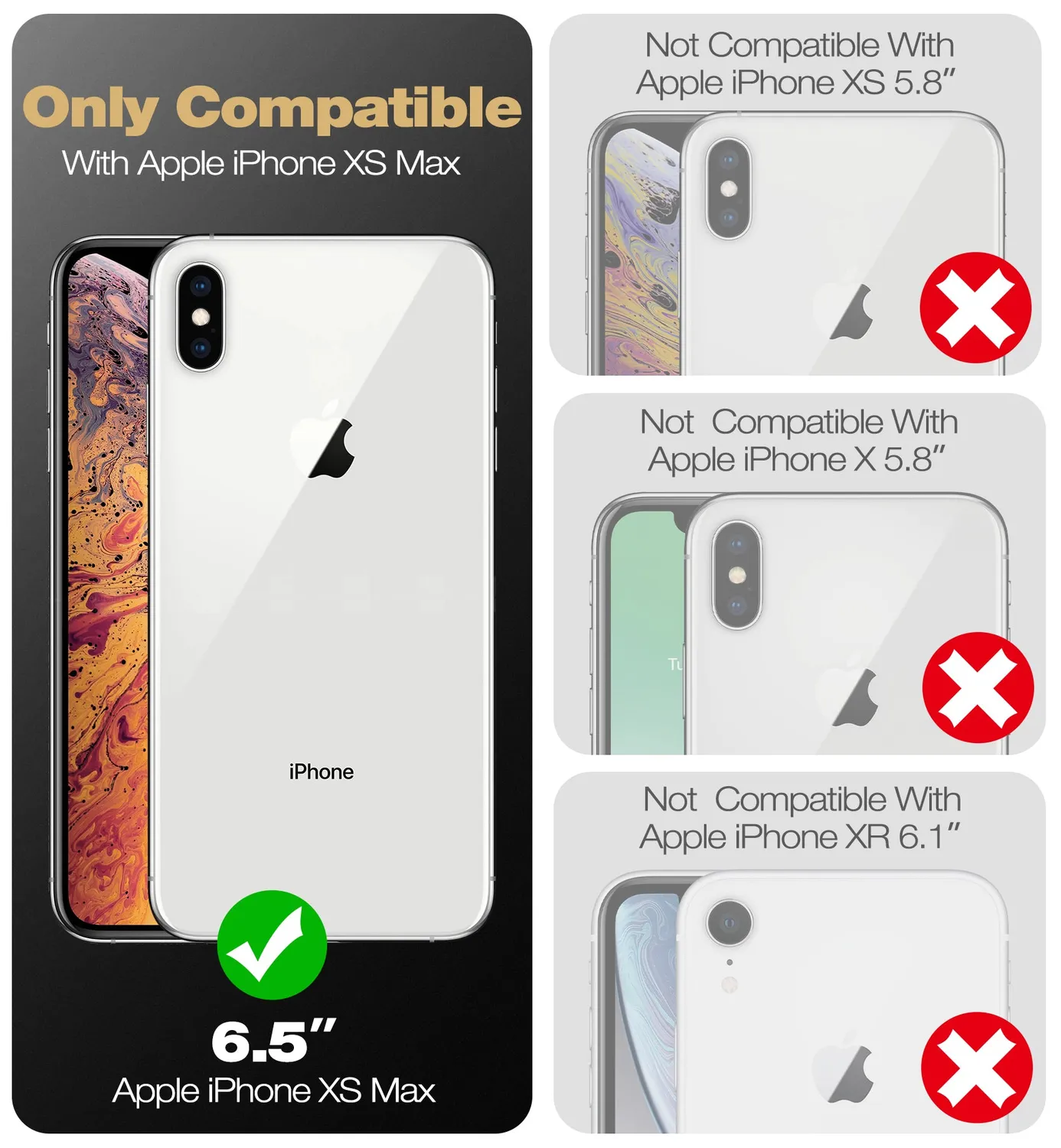 Dexnor cover iPhone XS Max nera corazzata con stand