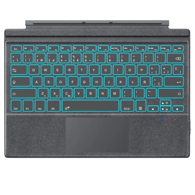 MoKo Surface Pro 7 tastiera spagnola grigia retroilluminata