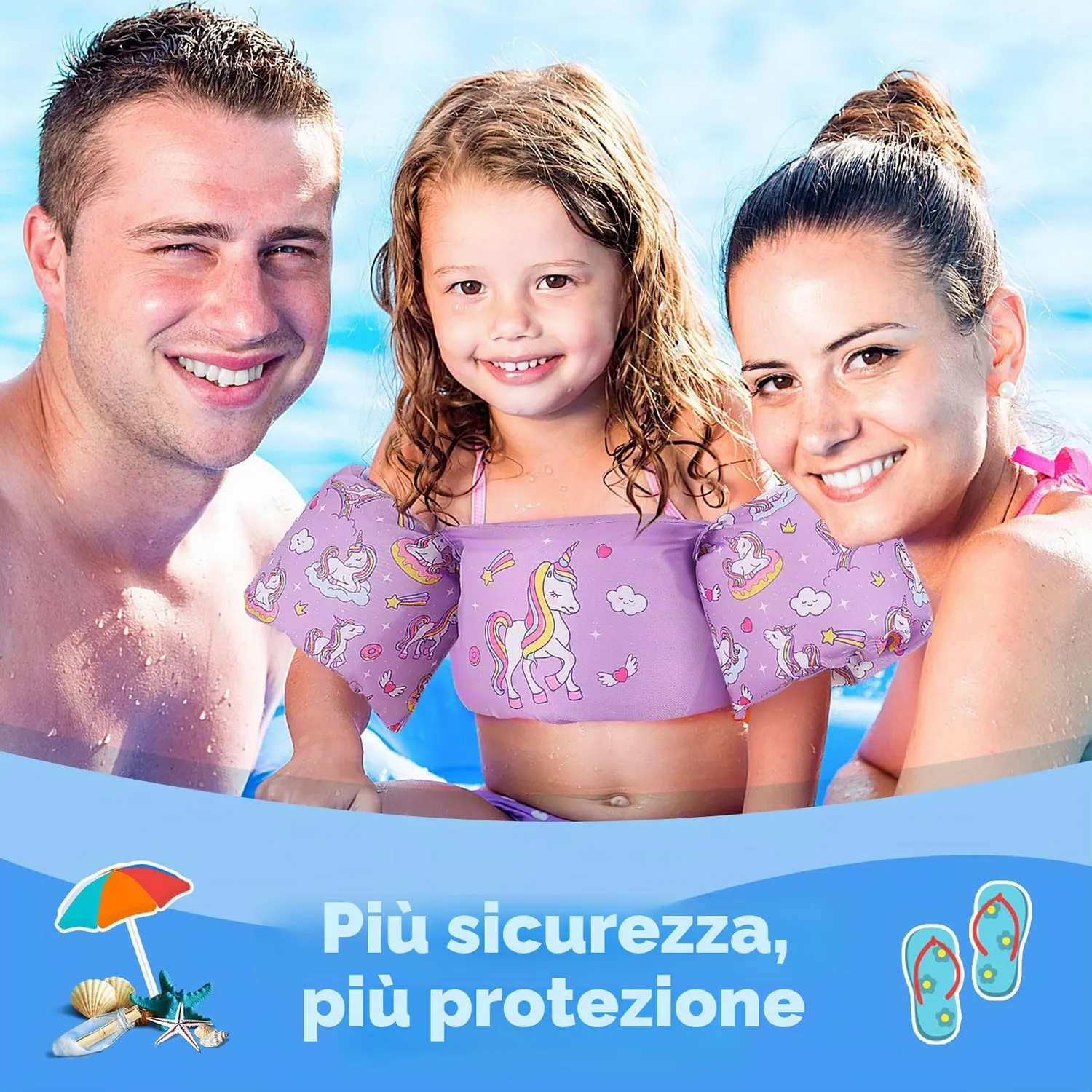 MoKo Fascia da Braccio Nuoto Bambini con Ali Galleggianti