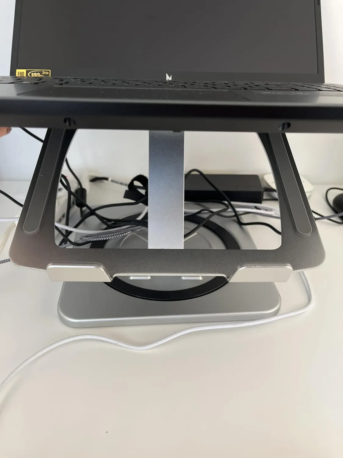 EOIWUY Supporto Laptop 10-16 Pollici Girevole Argento Alluminio