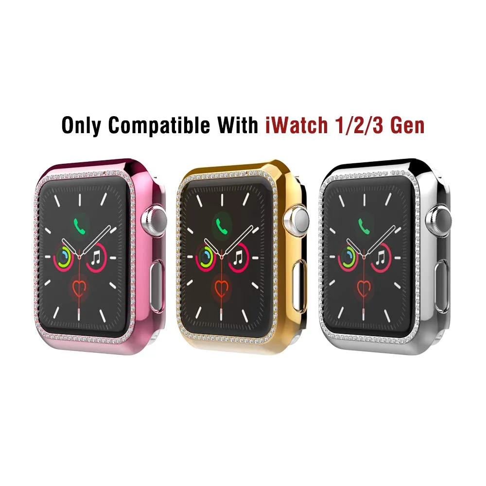 MoKo iWatch 38mm cover rosa rosso 2 pezzi brillanti