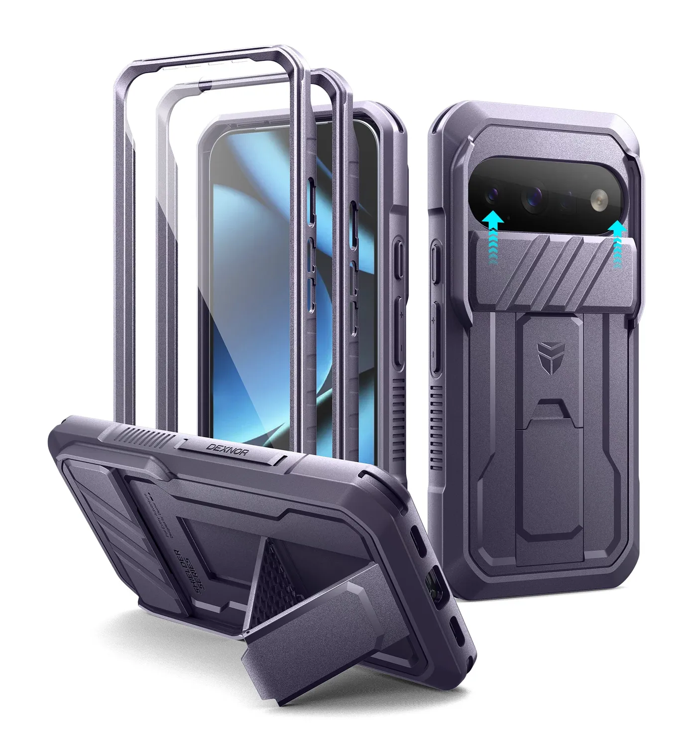 Dexnor cover Pixel 11 Pro nera antishock con cavalletto