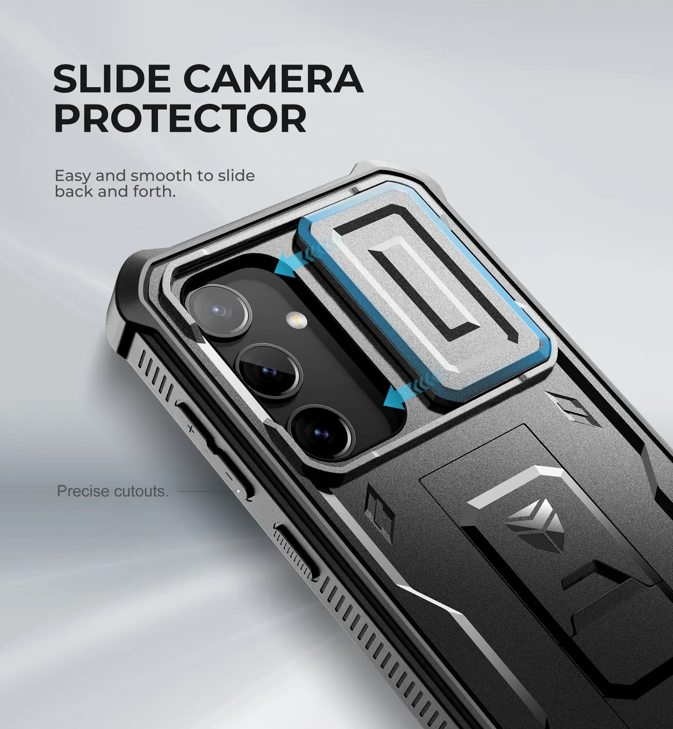 Dexnor Galaxy S24 cover nera antiurto camera slide