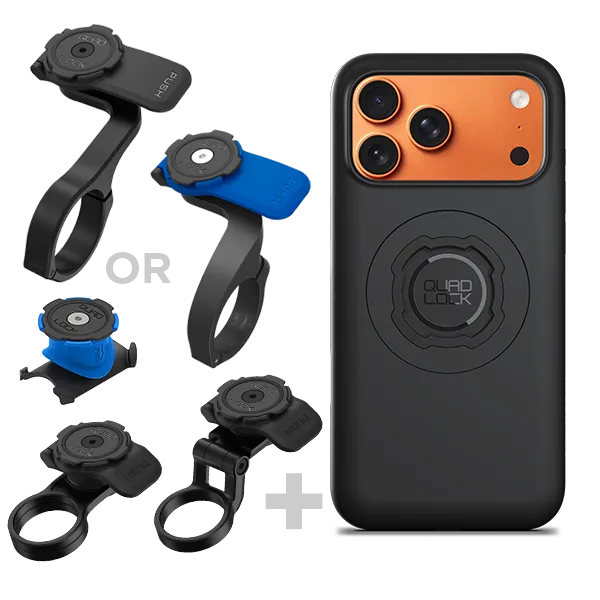 Quad Lock Kit Bici iPhone Bundle supporto manubrio antishock