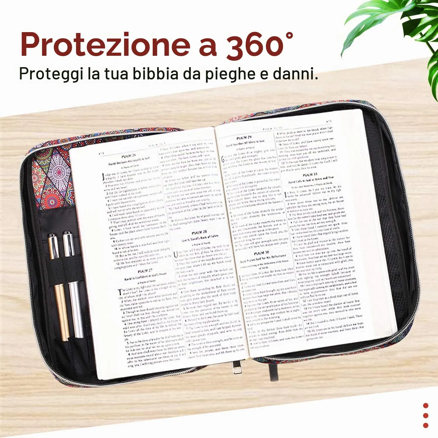 MoKo Copertina Bibbia con Maniglia 25 cm Impermeabile