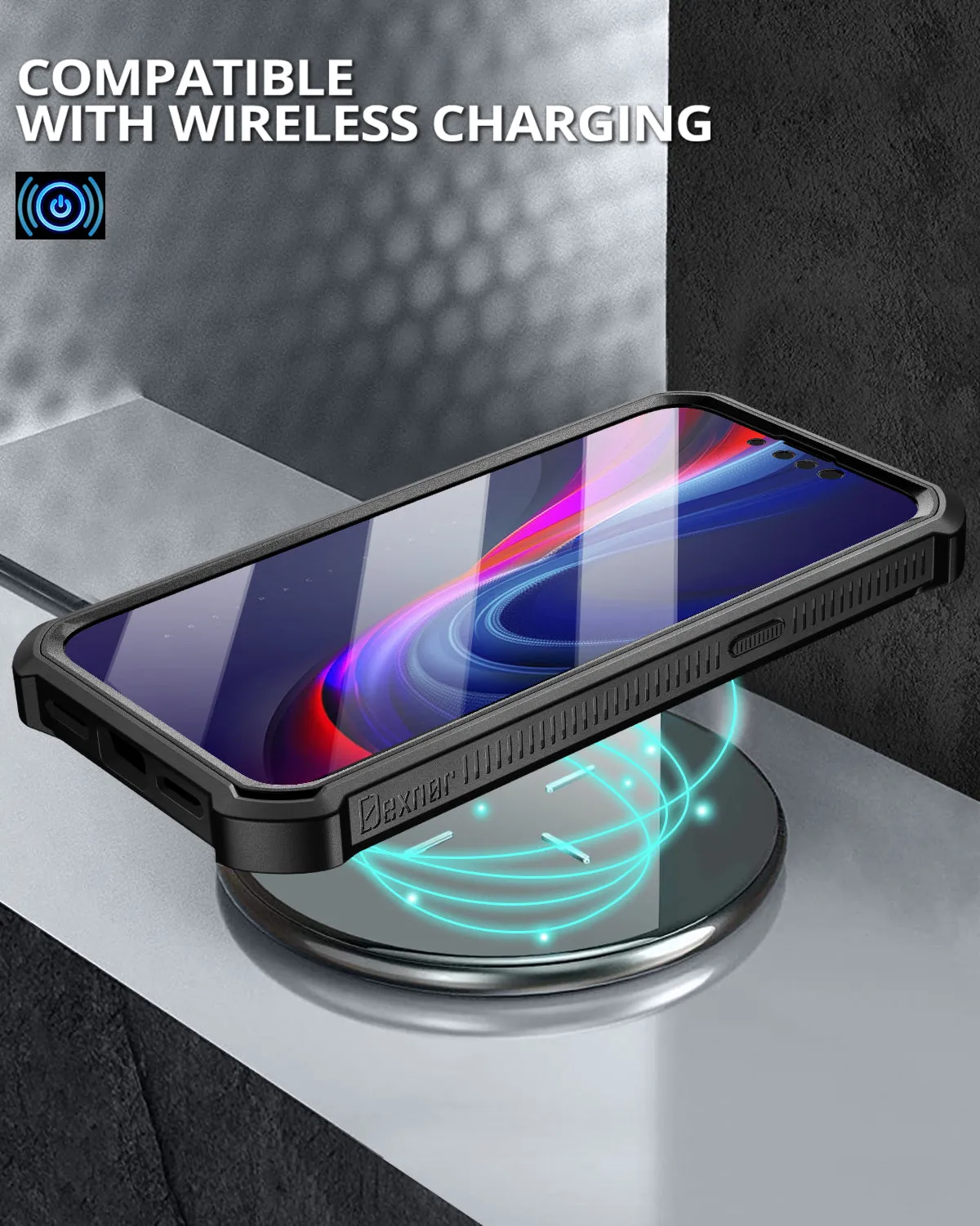 Dexnor iPhone 13 Mini custodia nera con stand