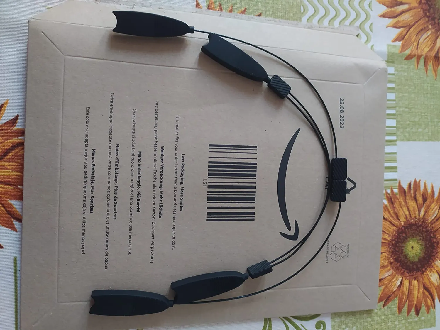 MoKo reggi occhiali cordoncino nero 4 pezzi silicone