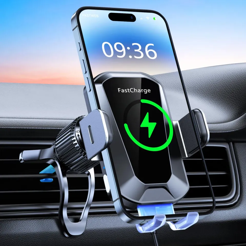 EOIWUY supporto auto ricarica wireless 15W 360°
