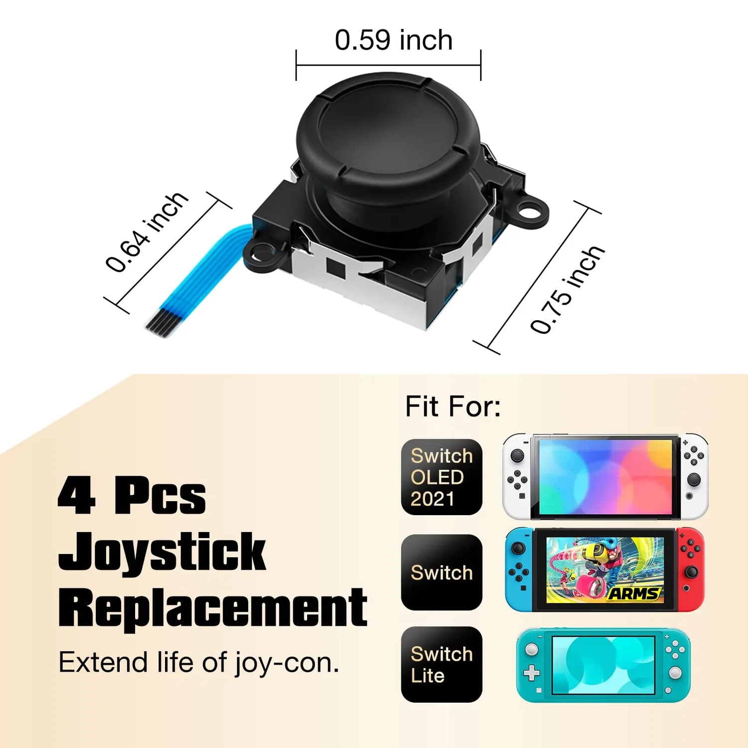 MoKo Switch kit riparazione joystick 24 pezzi drift
