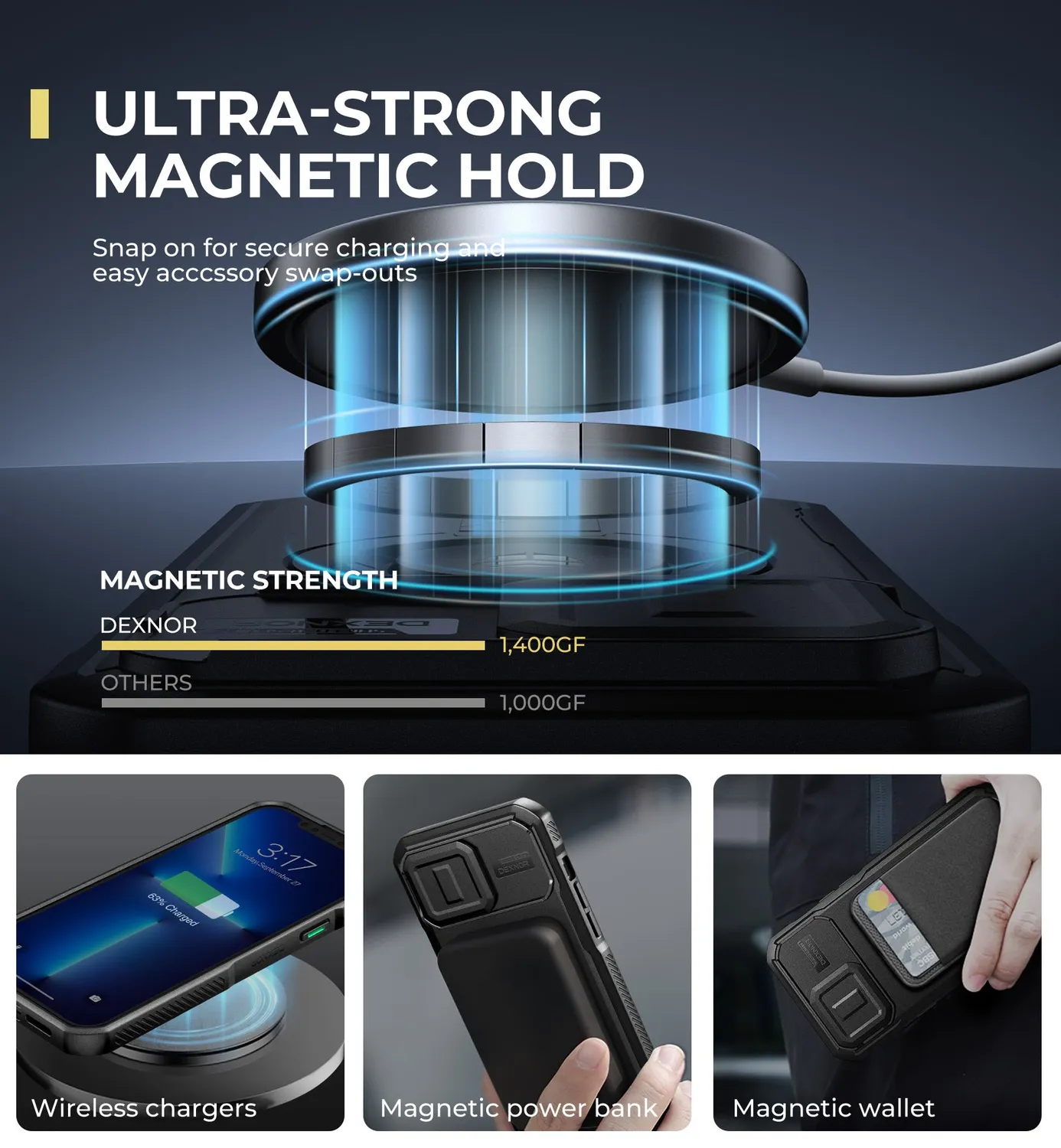 Dexnor cover iPhone 13 Pro Max nera MagSafe antiurto
