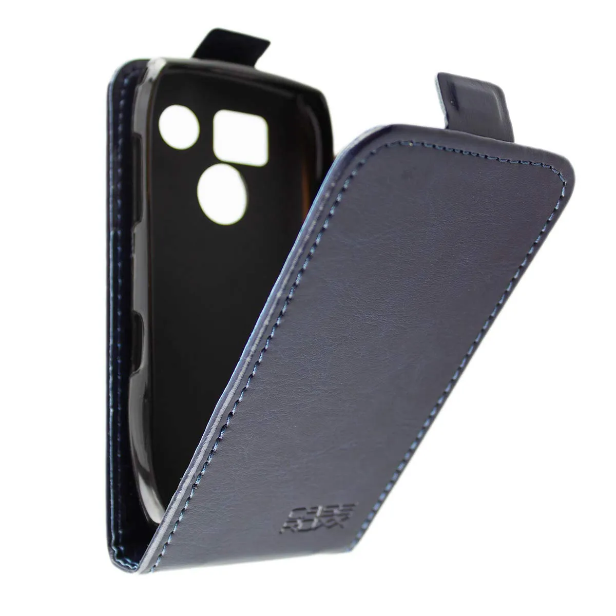 caseroxx Artfone C1 C1+ flip cover pelle azzurra magnete