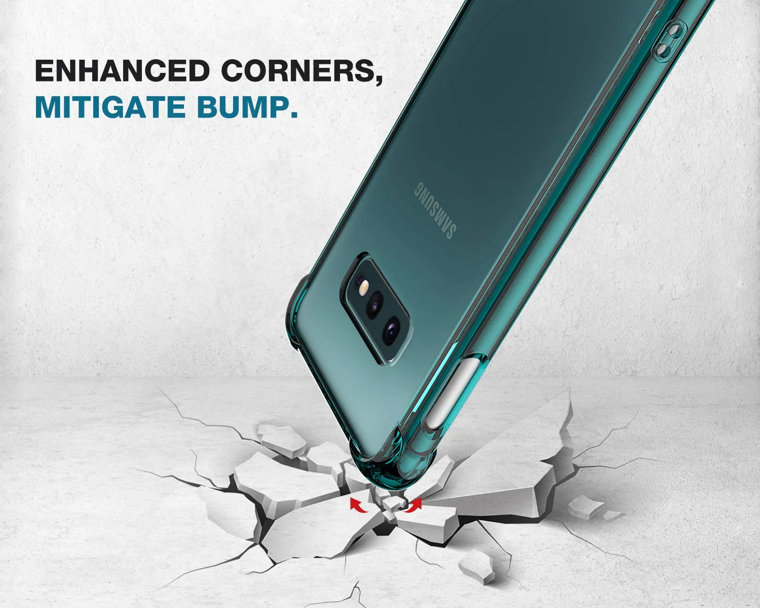 MoKo Halo Cover Galaxy S10e 5.8" Verde Trasparente Antiurto