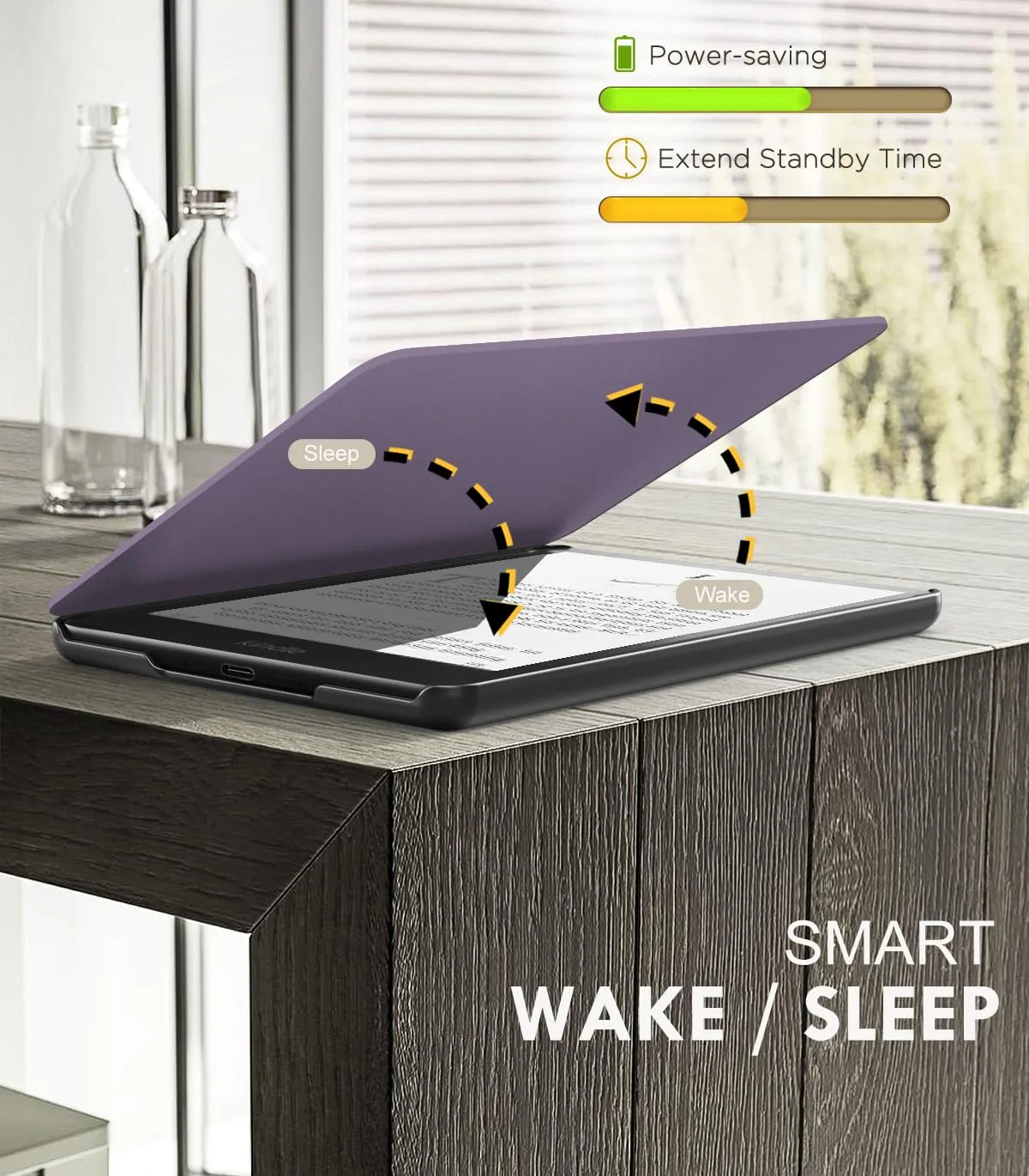 MoKo Kindle Paperwhite 12a Gen Colorsoft cover taro viola