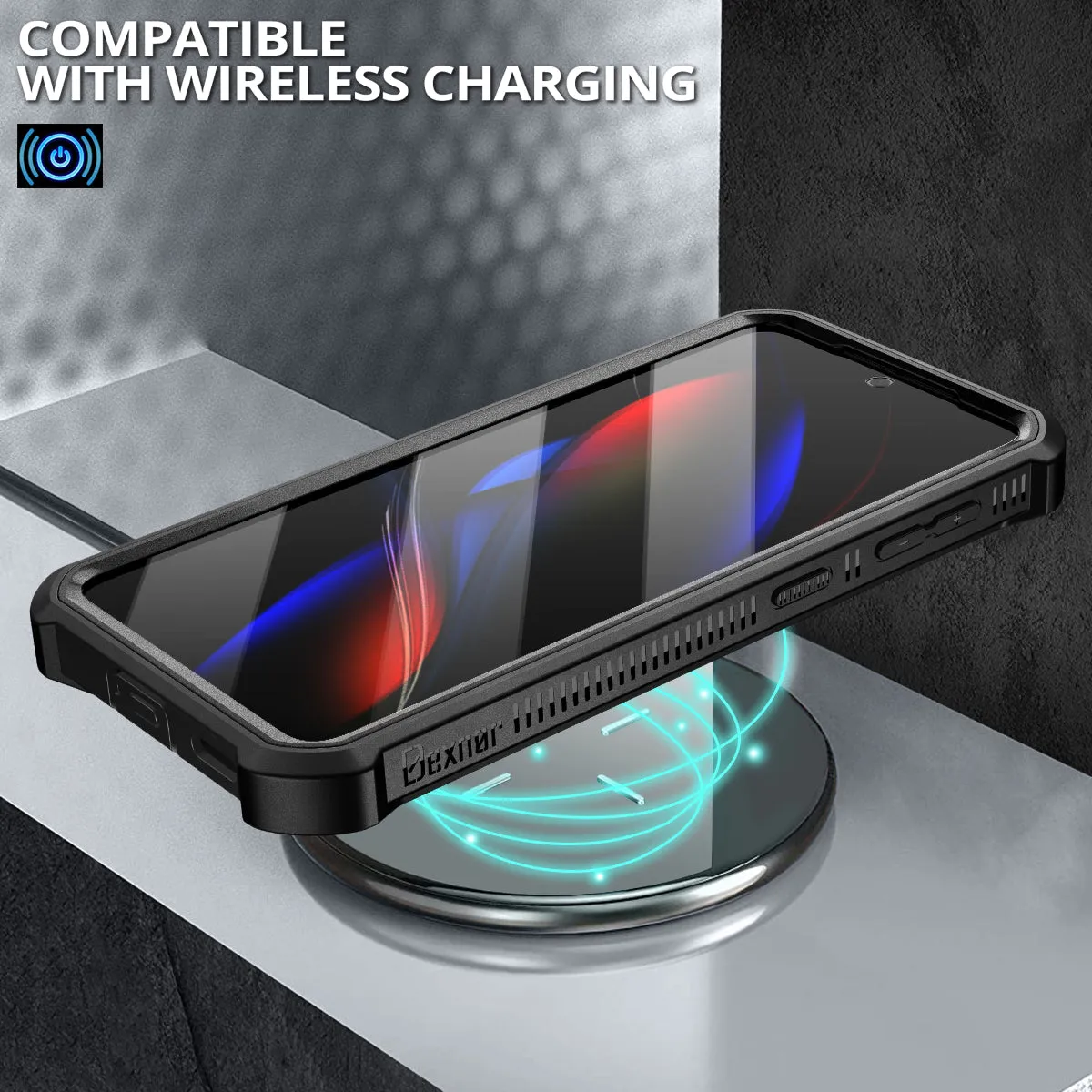 Dexnor Galaxy S21 custodia nera rugged con stand