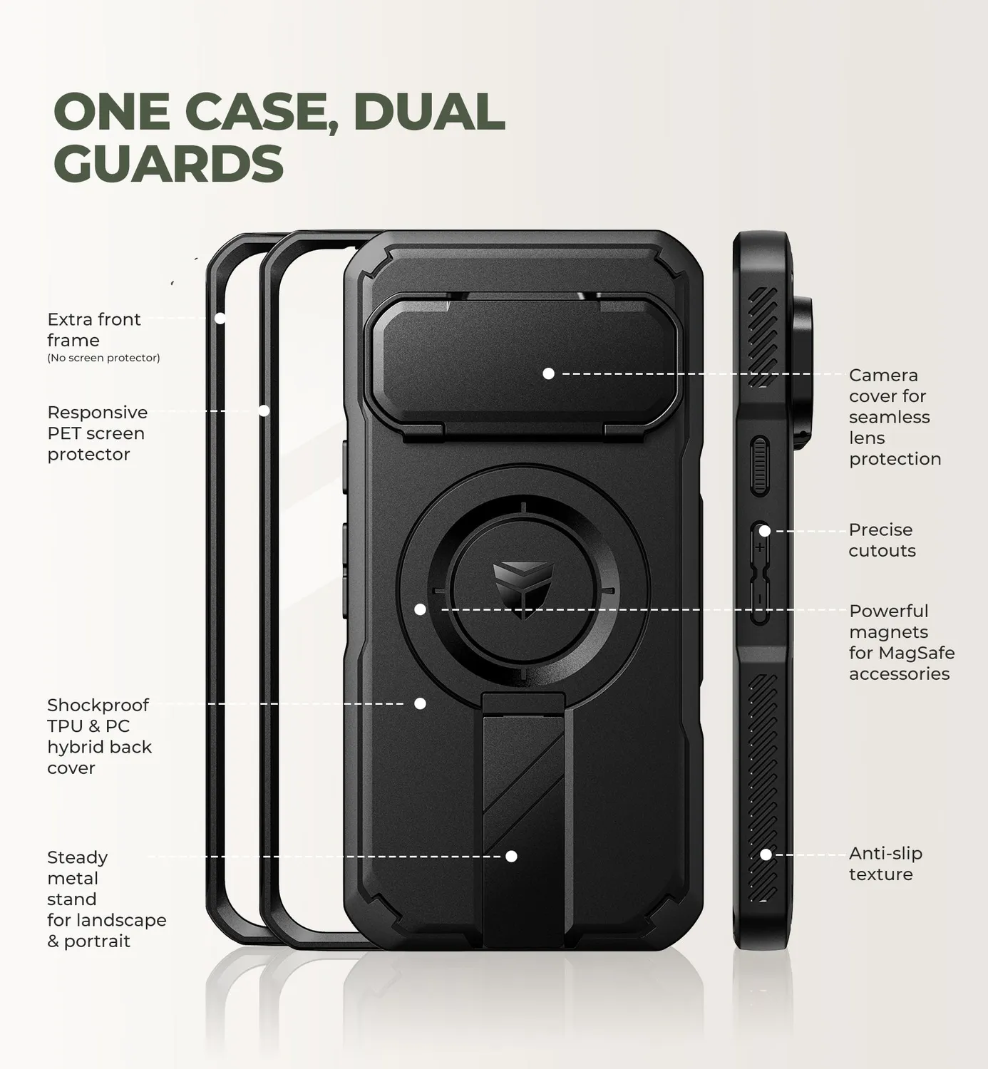 Dexnor Pixel 10 Pro cover nera con copri fotocamera