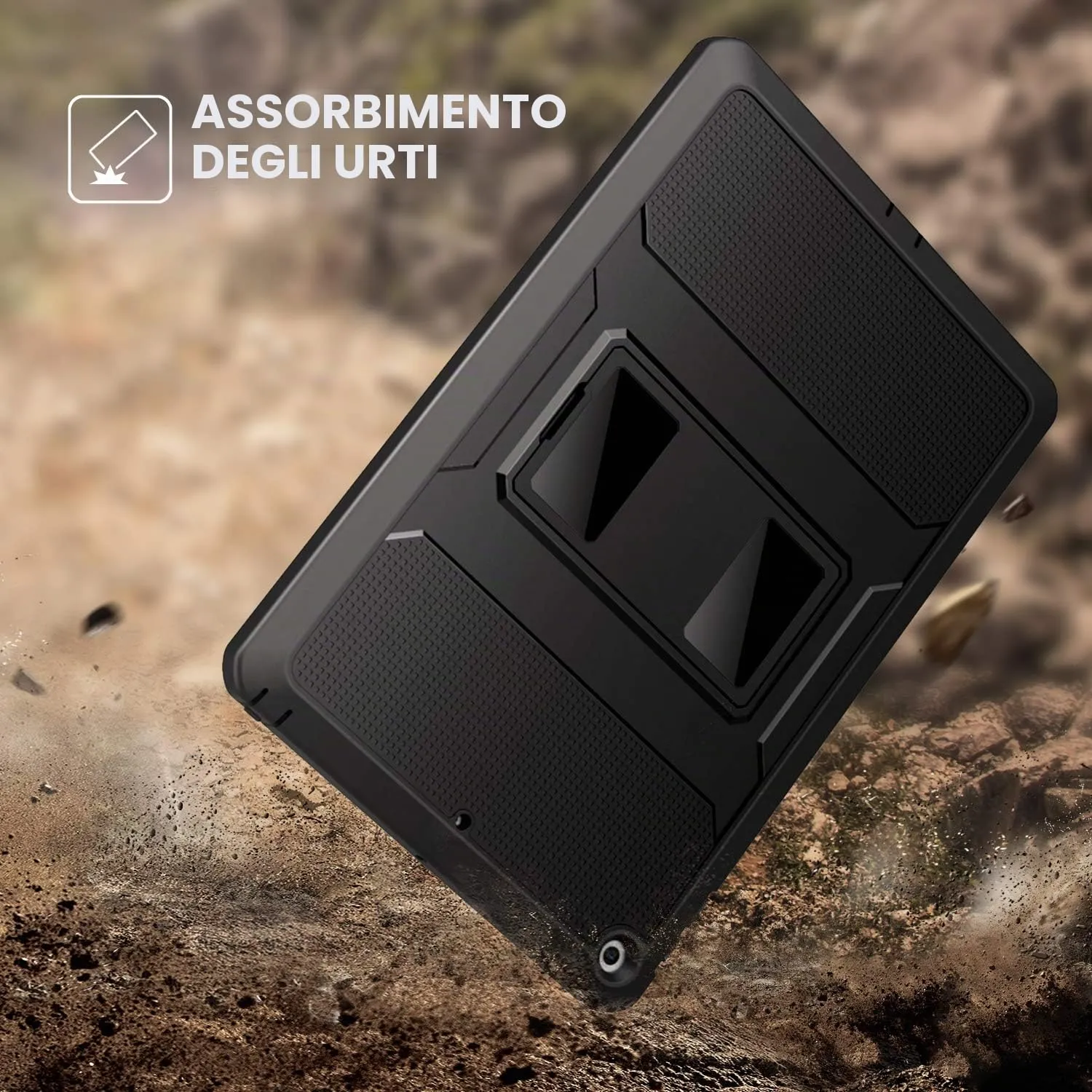 MoKo Cover iPad 10.2 9a/8a/7a Gen Antishock Nera Schermo