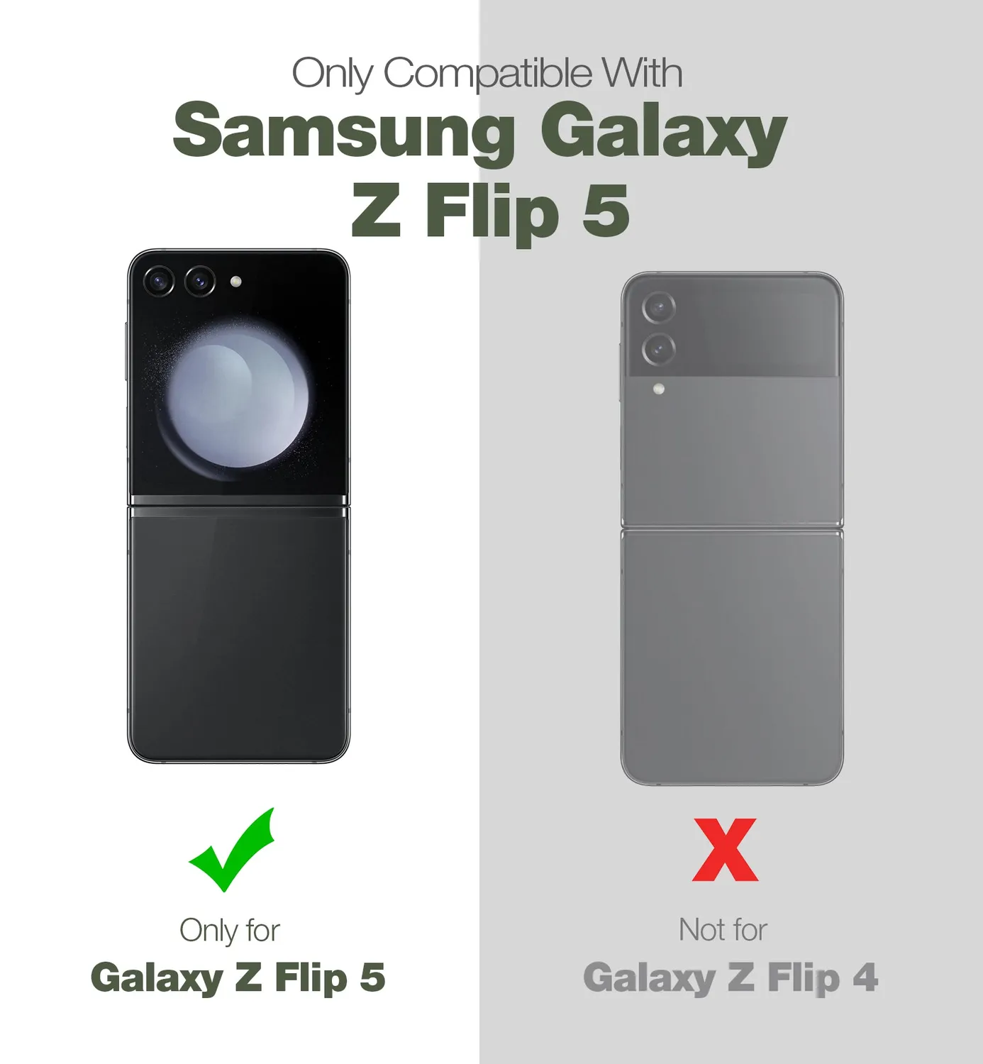 Dexnor Galaxy Z Flip 5 custodia nera antiurto con cerniera