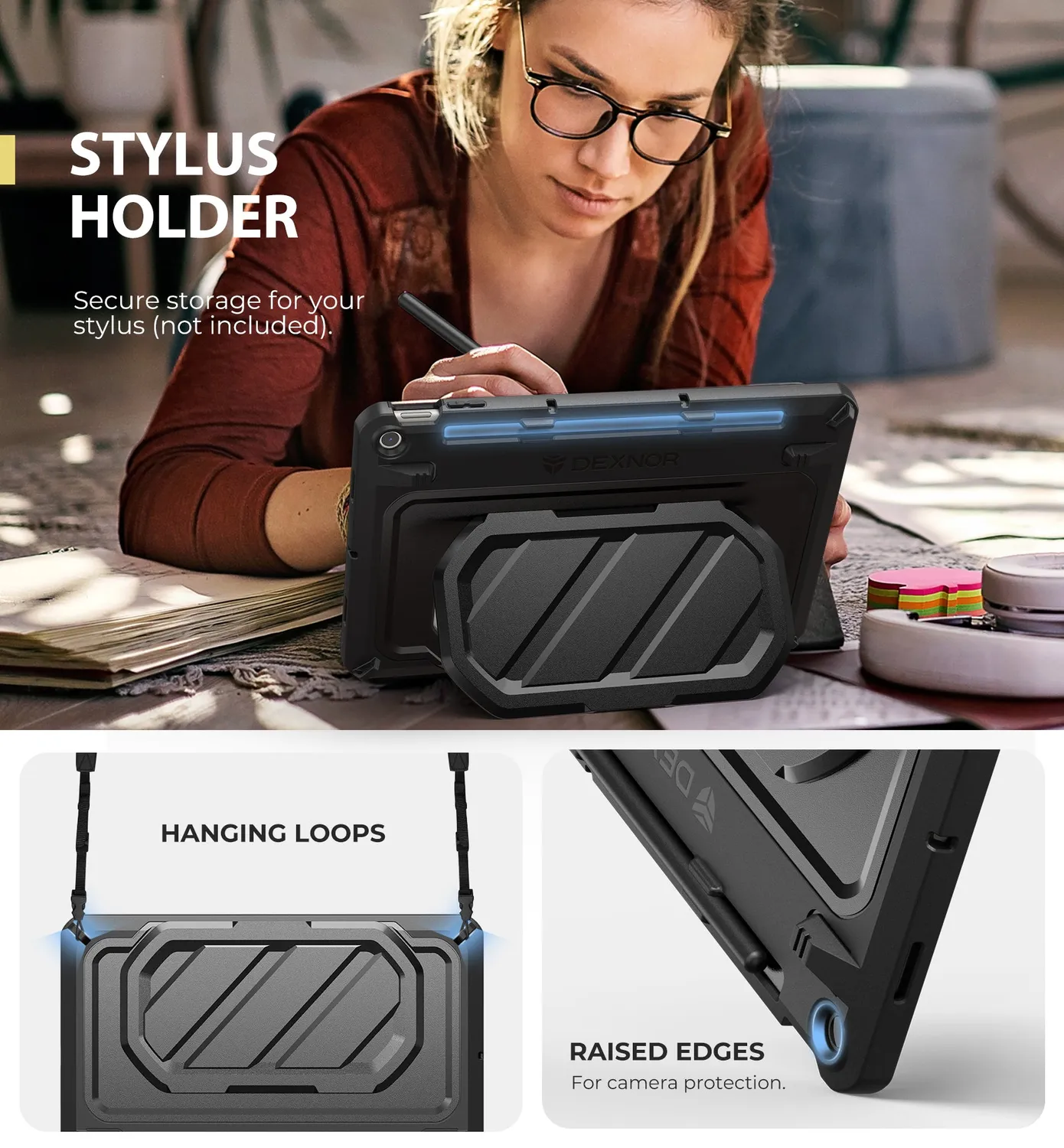 Dexnor Cover Pixel Tablet 11 Nera con Stand