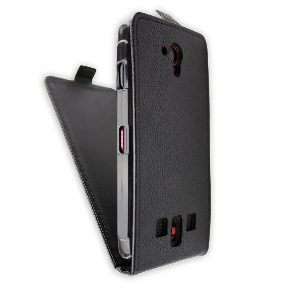 caseroxx Flip Cover Crosscall Trekker-X3 nera magnetica