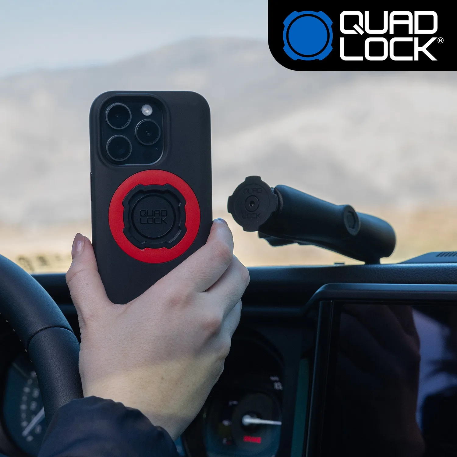 Quad Lock Kit Auto iPhone adattatore sfera supporto magnetico