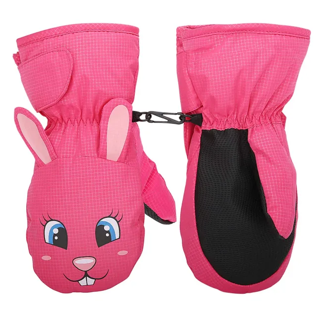 MoKo Guanti Sci Bambini Magenta S 1-3 Anni Impermeabili