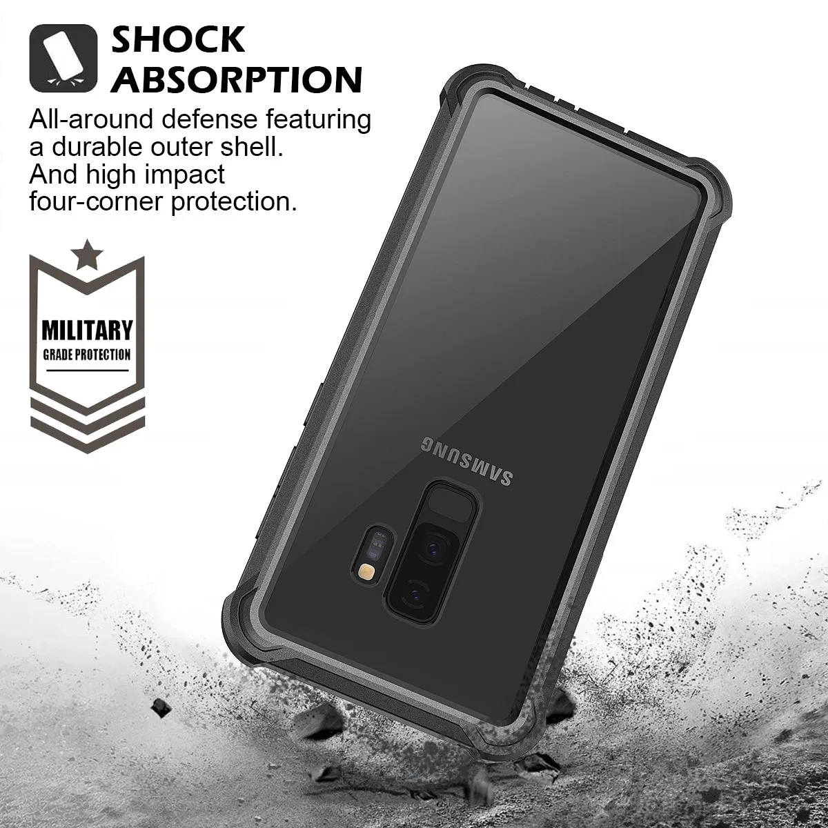 Dexnor Cover Galaxy S9 Plus Nera Antishock 360