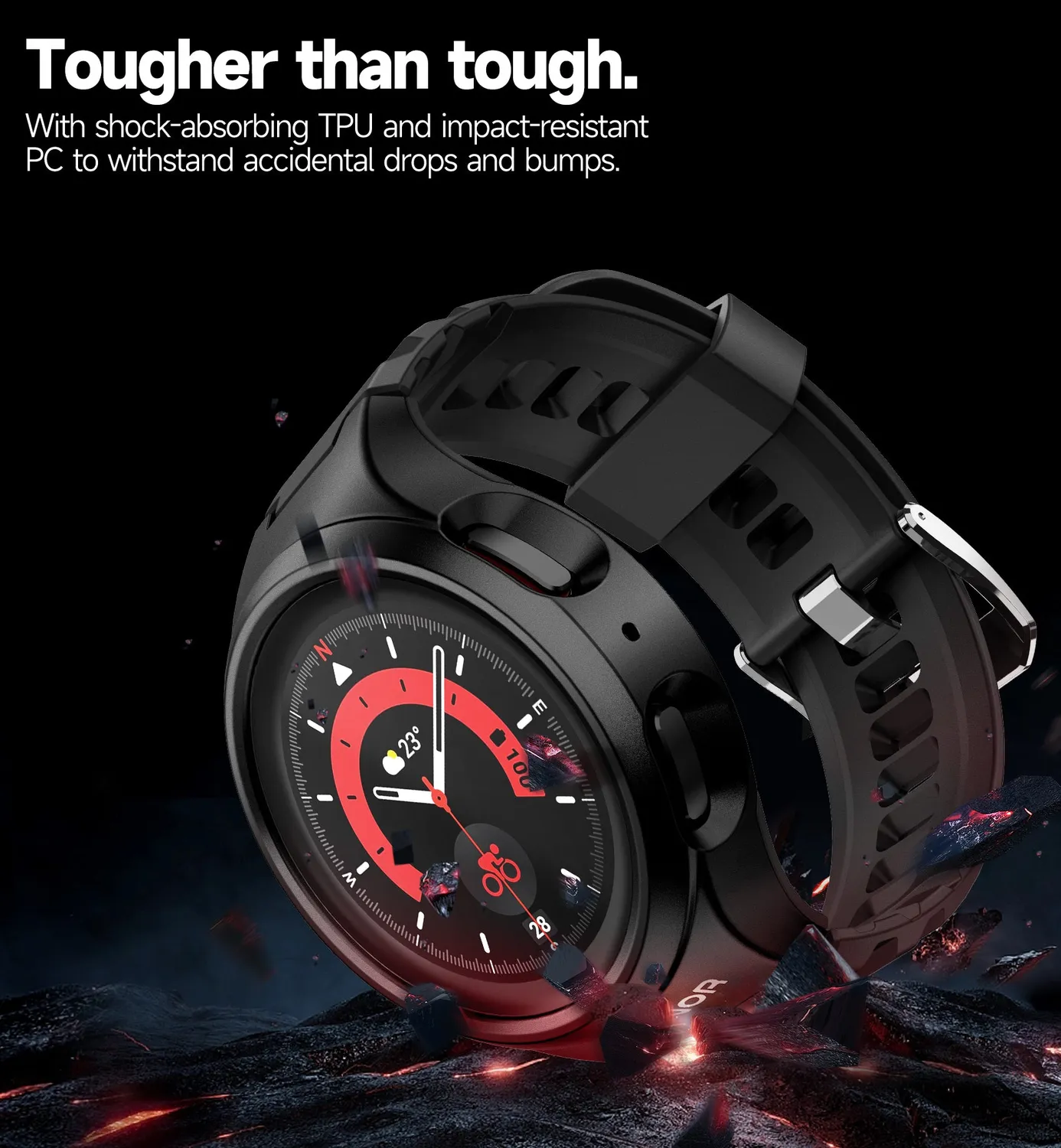 Dexnor Watch 5 Pro 45mm custodia nera antiurto