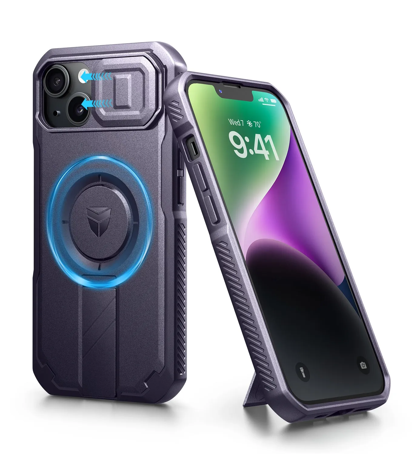 Dexnor cover iPhone 13 magnetica nera antiurto stand