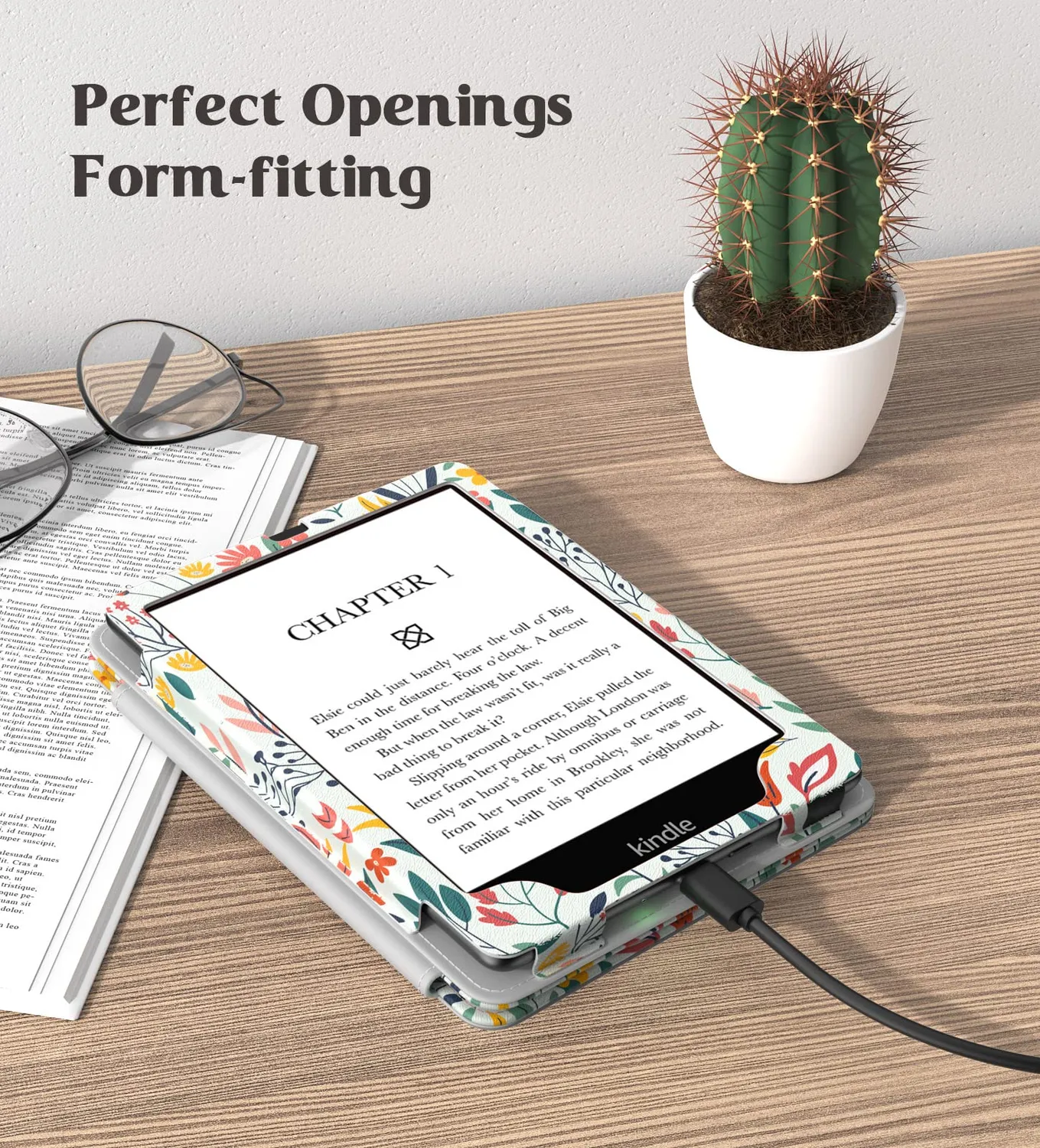 MoKo Cover Kindle Paperwhite 6,8" Fiori con stand