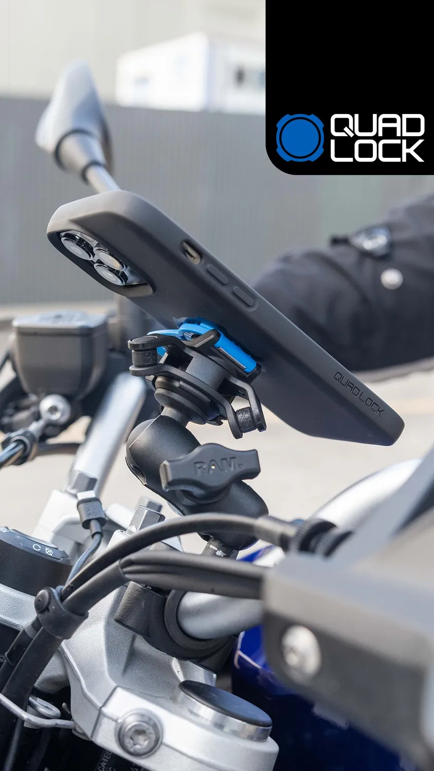 Quad Lock Adattatore Sfera 1" Supporto Moto RAM Mount