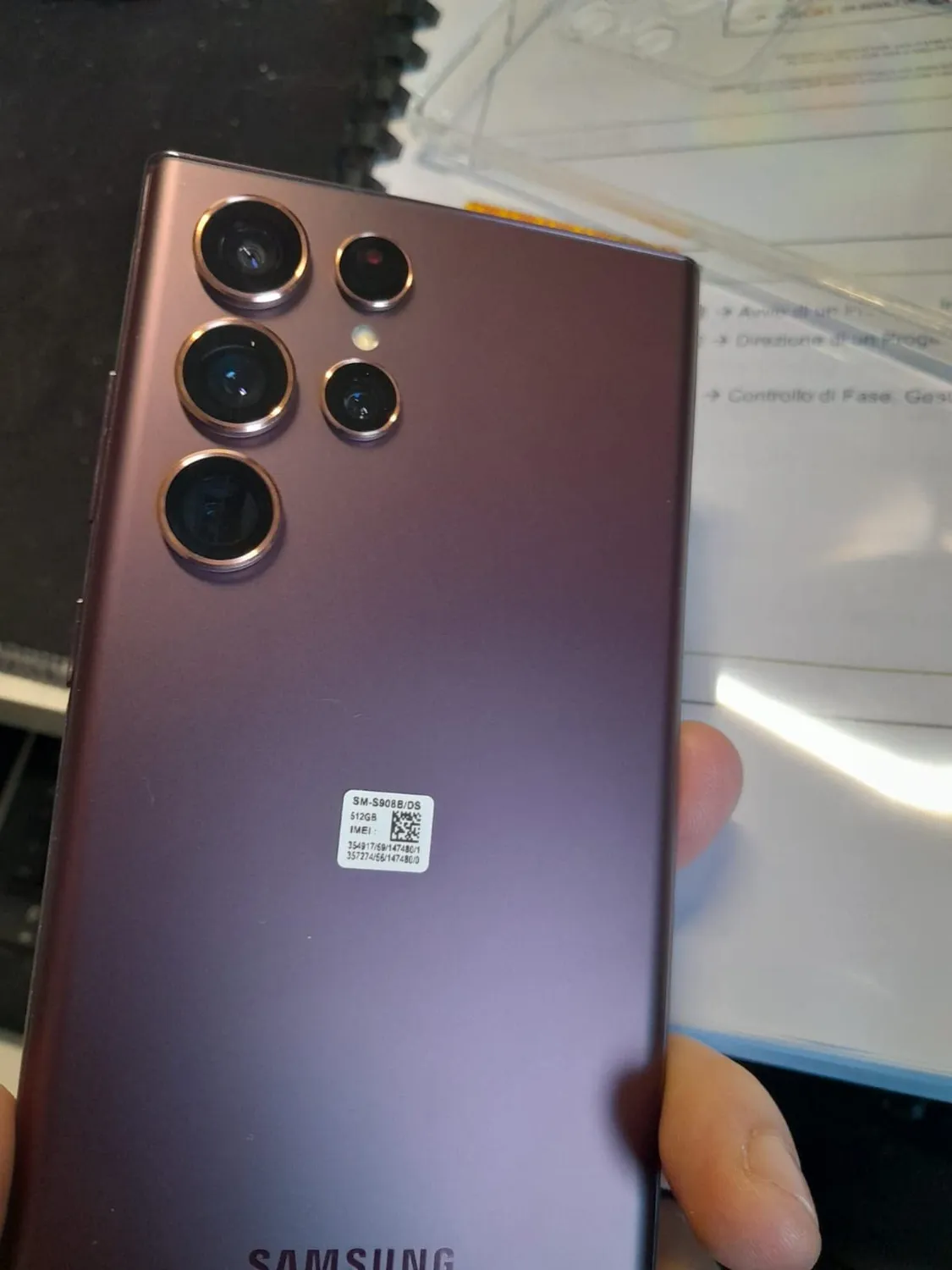 CloudValley Galaxy S22 Ultra vetro fotocamera colorato 5pz
