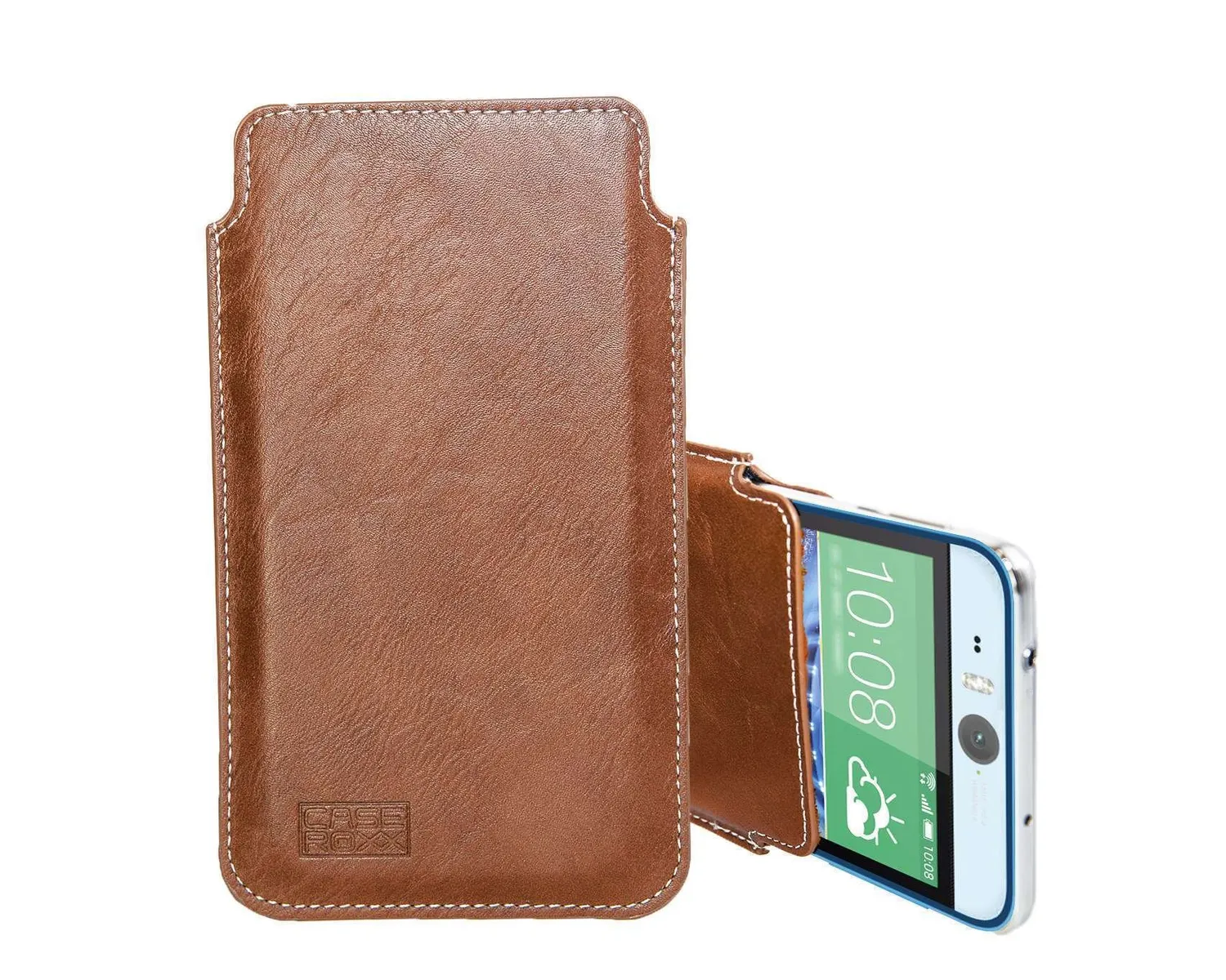 caseroxx Business-Line tasca HTC Desire Eye marrone clip cintura