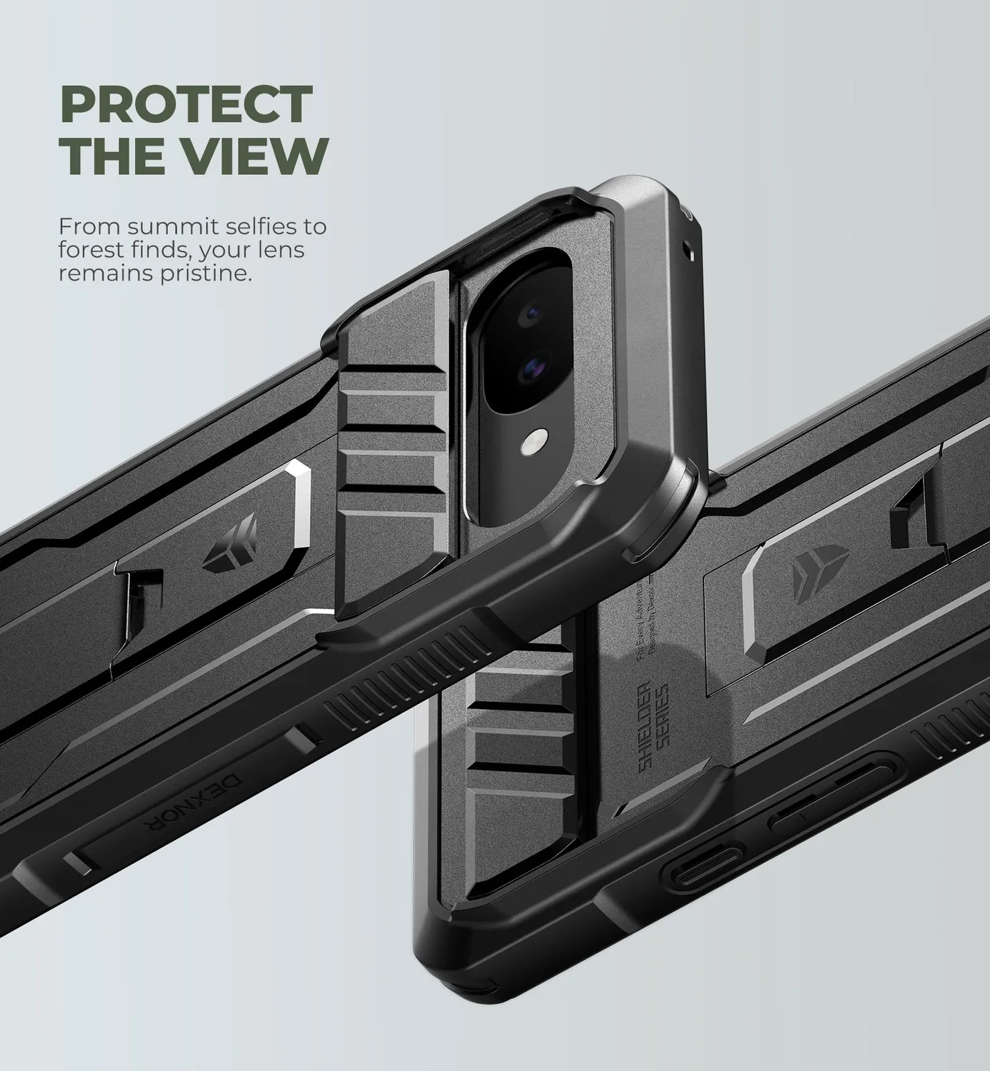 Dexnor Pixel 10a cover nera rugged con copri camera