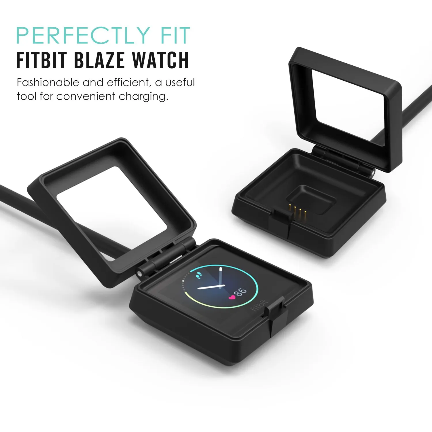 MoKo Fitbit Blaze dock ricarica USB 93 cm nero