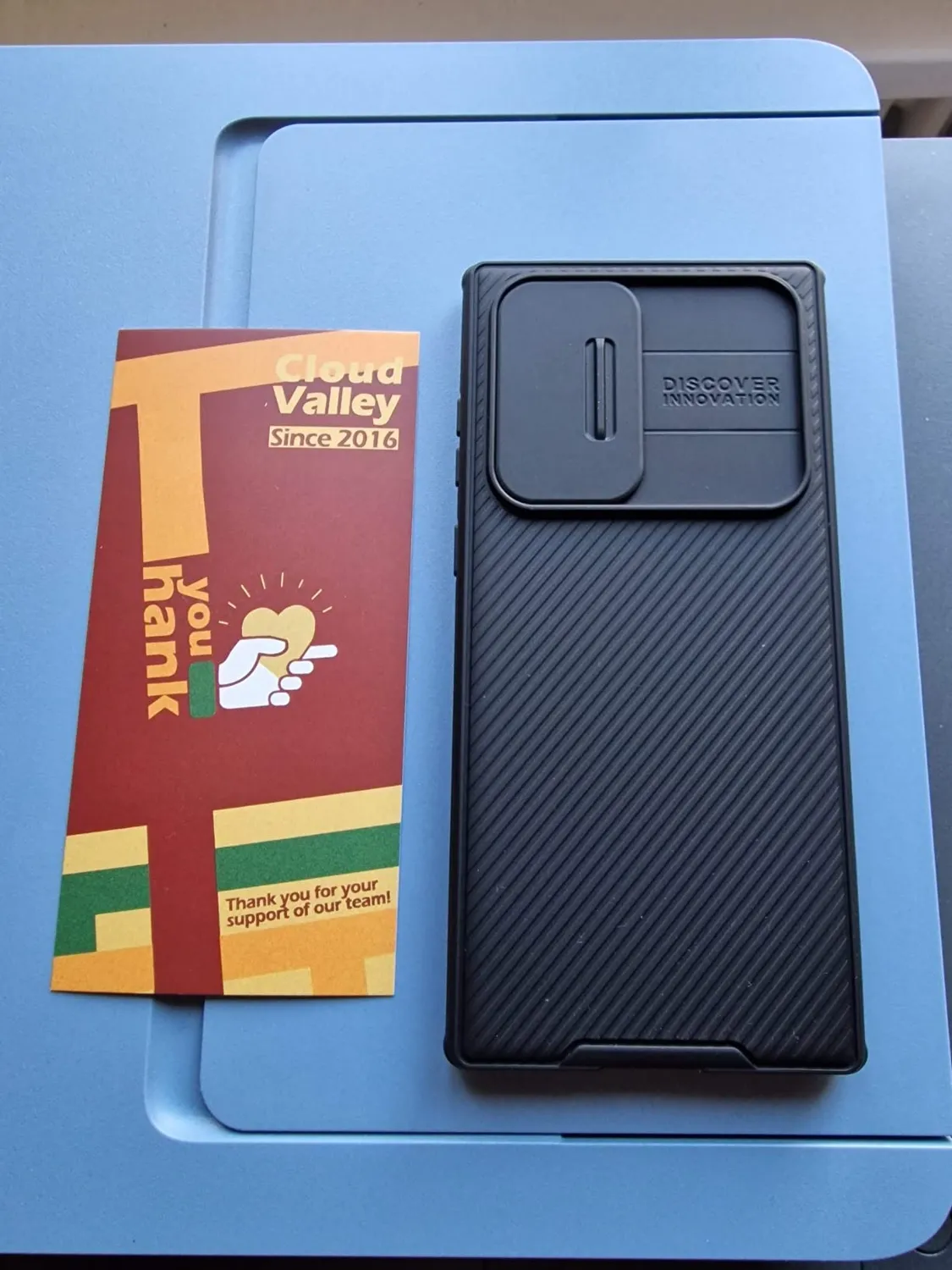 CloudValley Cover Galaxy S22 Ultra Camera Scorrevole nera slim