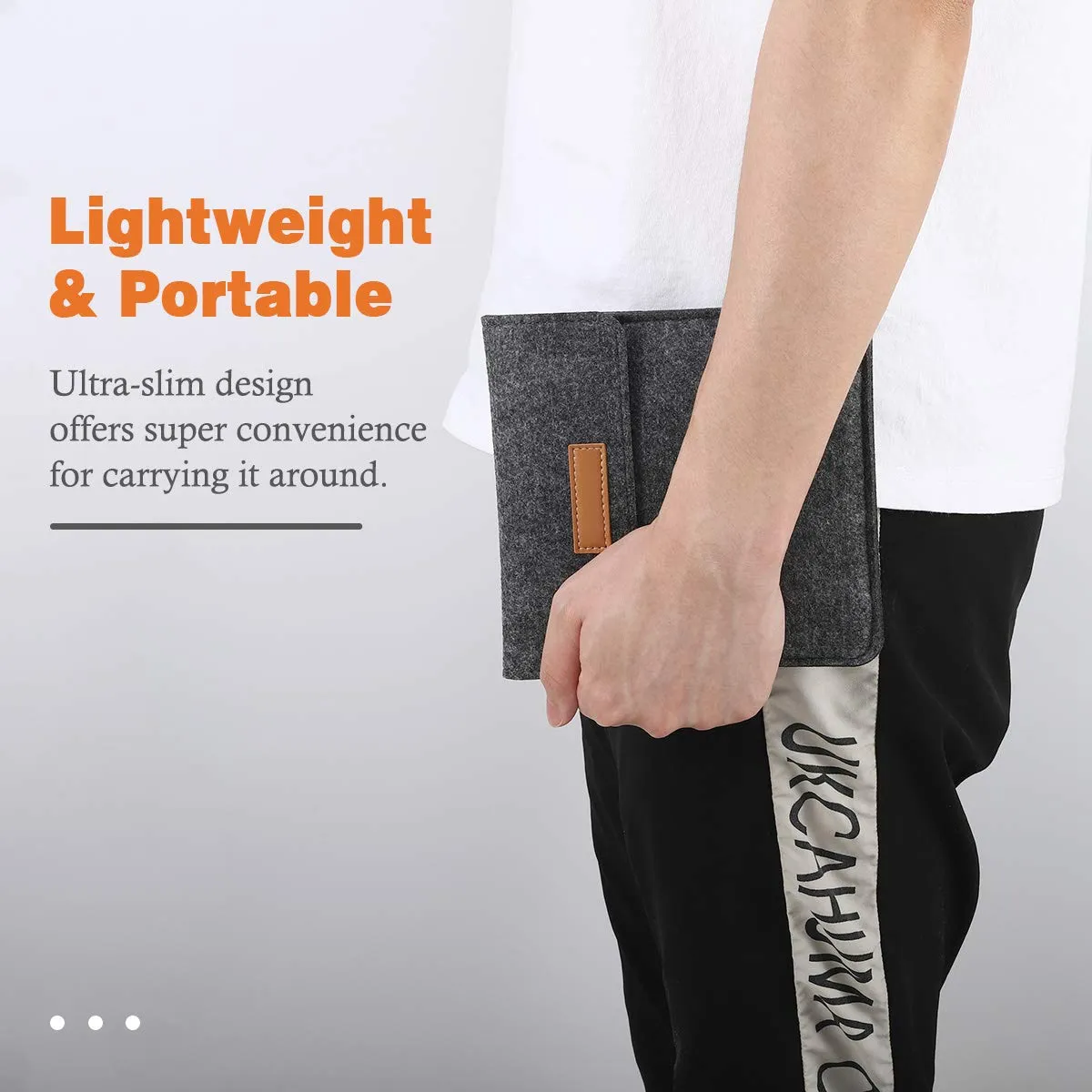 MoKo Kindle Oasis custodia feltro grigio scuro portafoglio